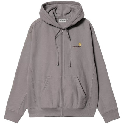 Giacche Uomo Carhartt Wip - Hooded American Script Jacket - Grigio