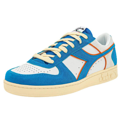 Sneaker Unisex Diadora - Magic Basket Low Suede Leather - Bianco