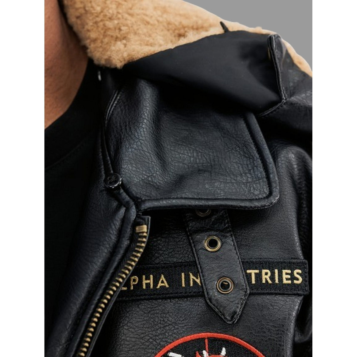 Giubbotti Uomo Alpha Industries - G-1 Devils Brigade Faux Leather Bomber Jacket - Nero