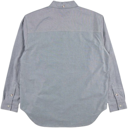 Camicie casual Uomo Evisu - Ht, Ls Oxford Shirt W/ Black Seagull Print - Grigio