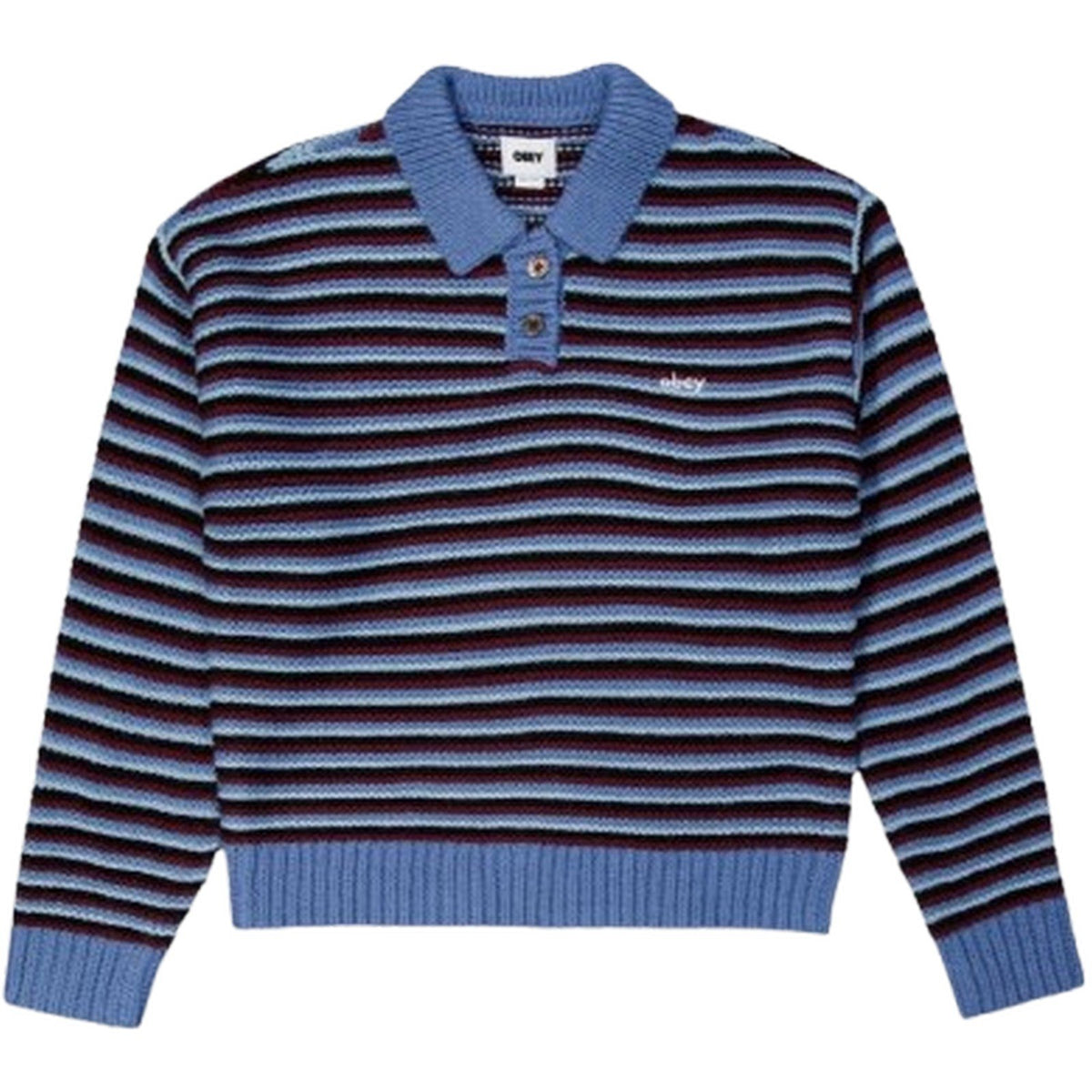 Felpe senza cappuccio Donna Obey - Obey Colette Polo Sweater - Blu