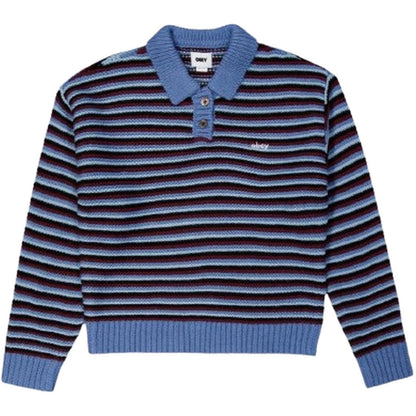 Felpe senza cappuccio Donna Obey - Obey Colette Polo Sweater - Blu