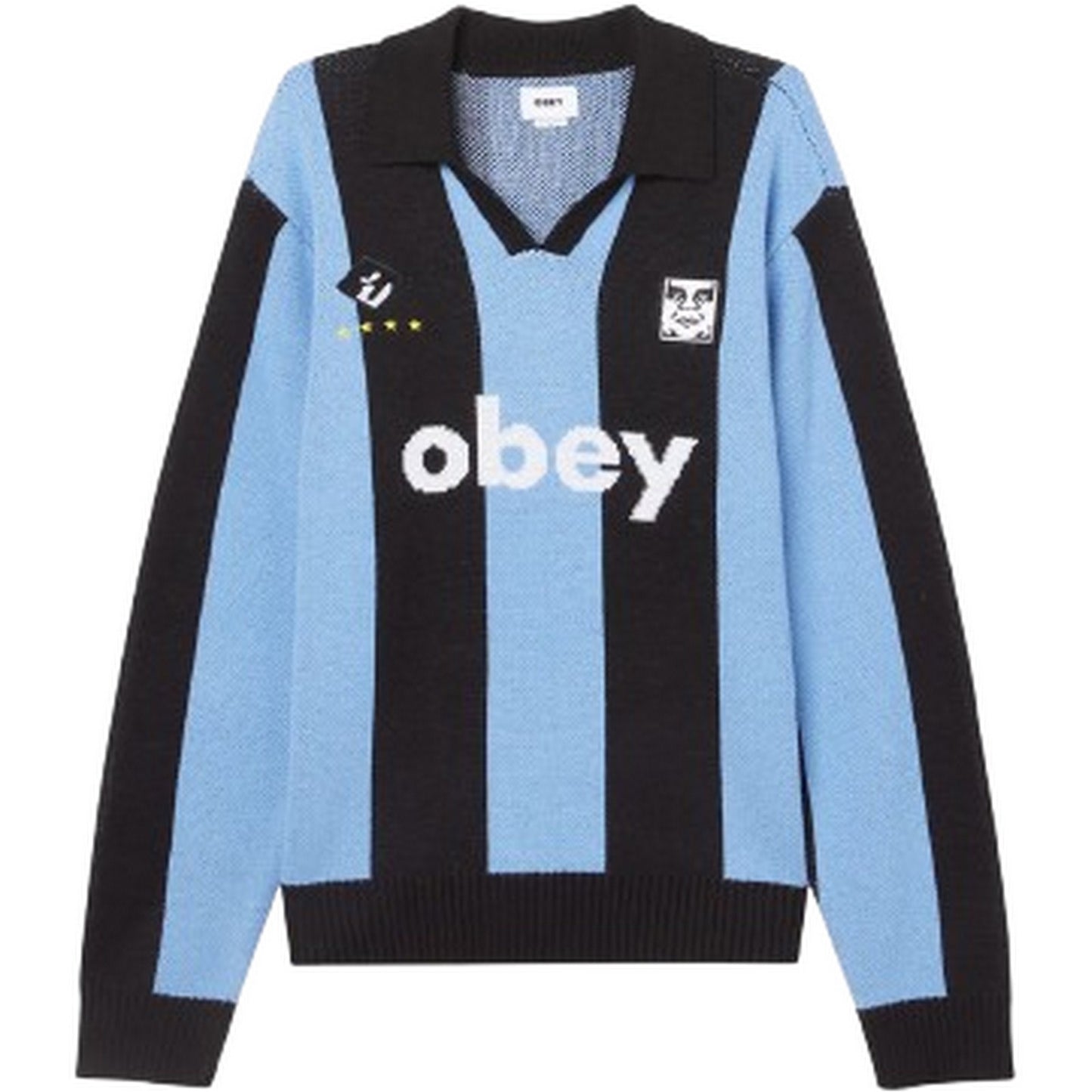 Maglie a manica lunga Uomo Obey - Soccer Jersey Sweater - Blu