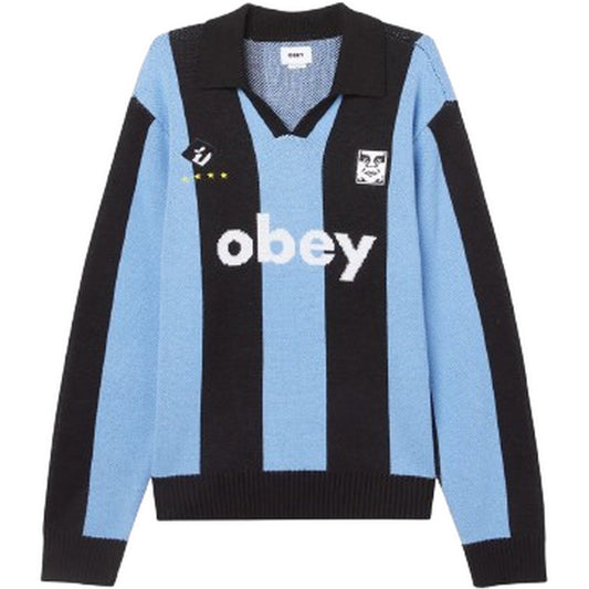 Maglie a manica lunga Uomo Obey - Soccer Jersey Sweater - Blu