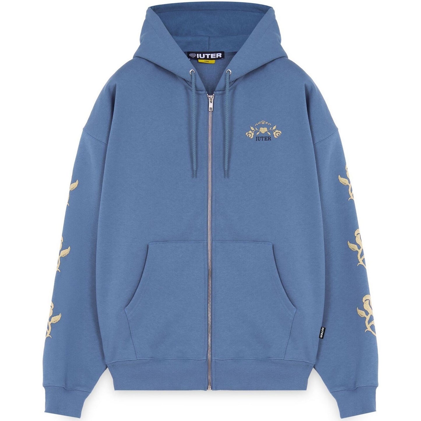 Felpe con cappuccio Uomo Iuter - Floral Zip Hoodie - Azzurro