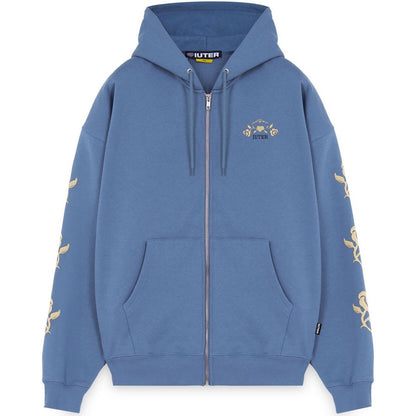 Felpe con cappuccio Uomo Iuter - Floral Zip Hoodie - Azzurro
