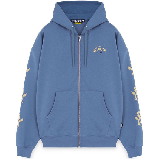 Felpe con cappuccio Uomo Iuter - Floral Zip Hoodie - Azzurro