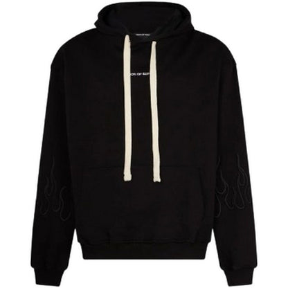 Felpe con cappuccio Uomo Vision of Super - Black Hoodie With Black Flames - Nero