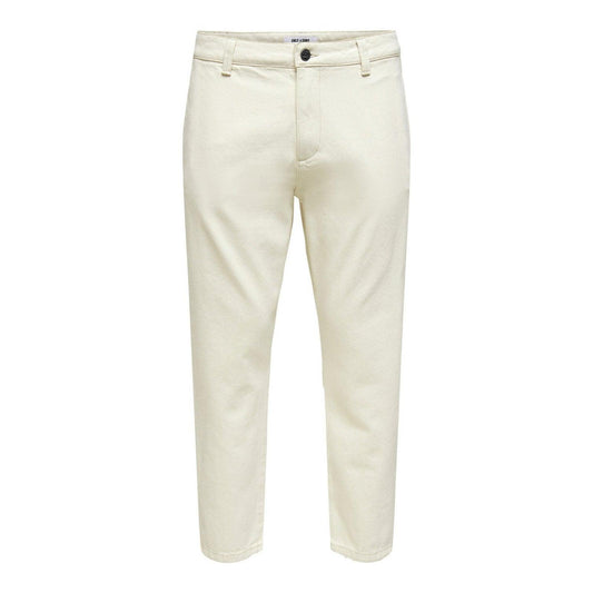 Pantaloni Uomo Only & Sons - Onsavi Beam Chino Twill Pk 1540 - Bianco