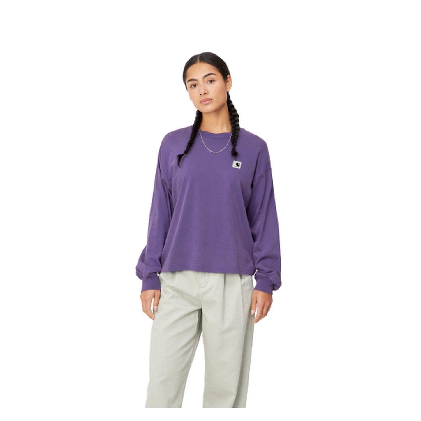 T-shirt Donna Carhartt Wip - W' L/S Nelson T-Shirt - Viola