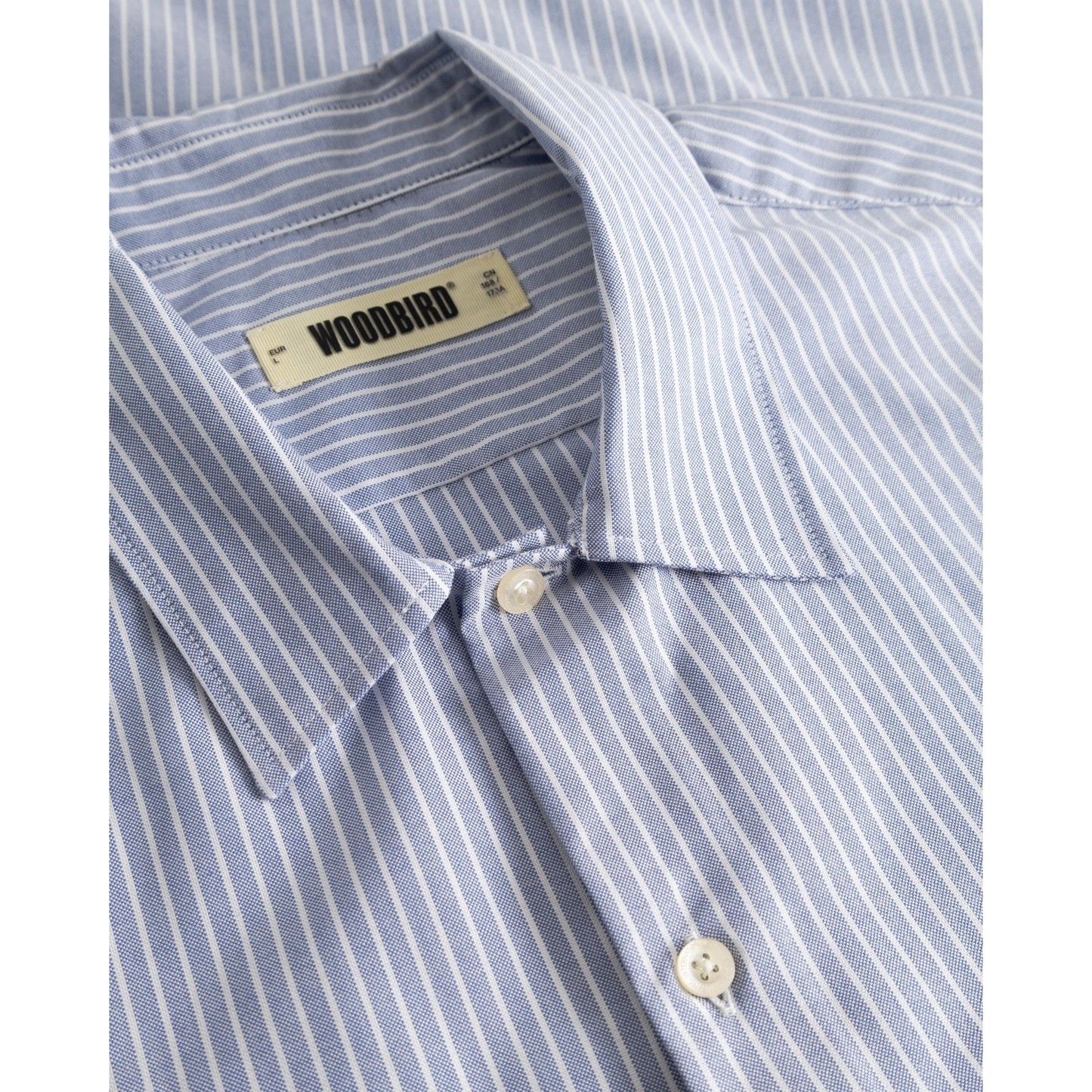 Camicie casual Uomo Woodbird - Wbwang Ox Flower Shirt - Blu