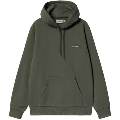 Felpe con cappuccio Uomo Carhartt Wip - Hooded Script Embroidery Sweat - Verde