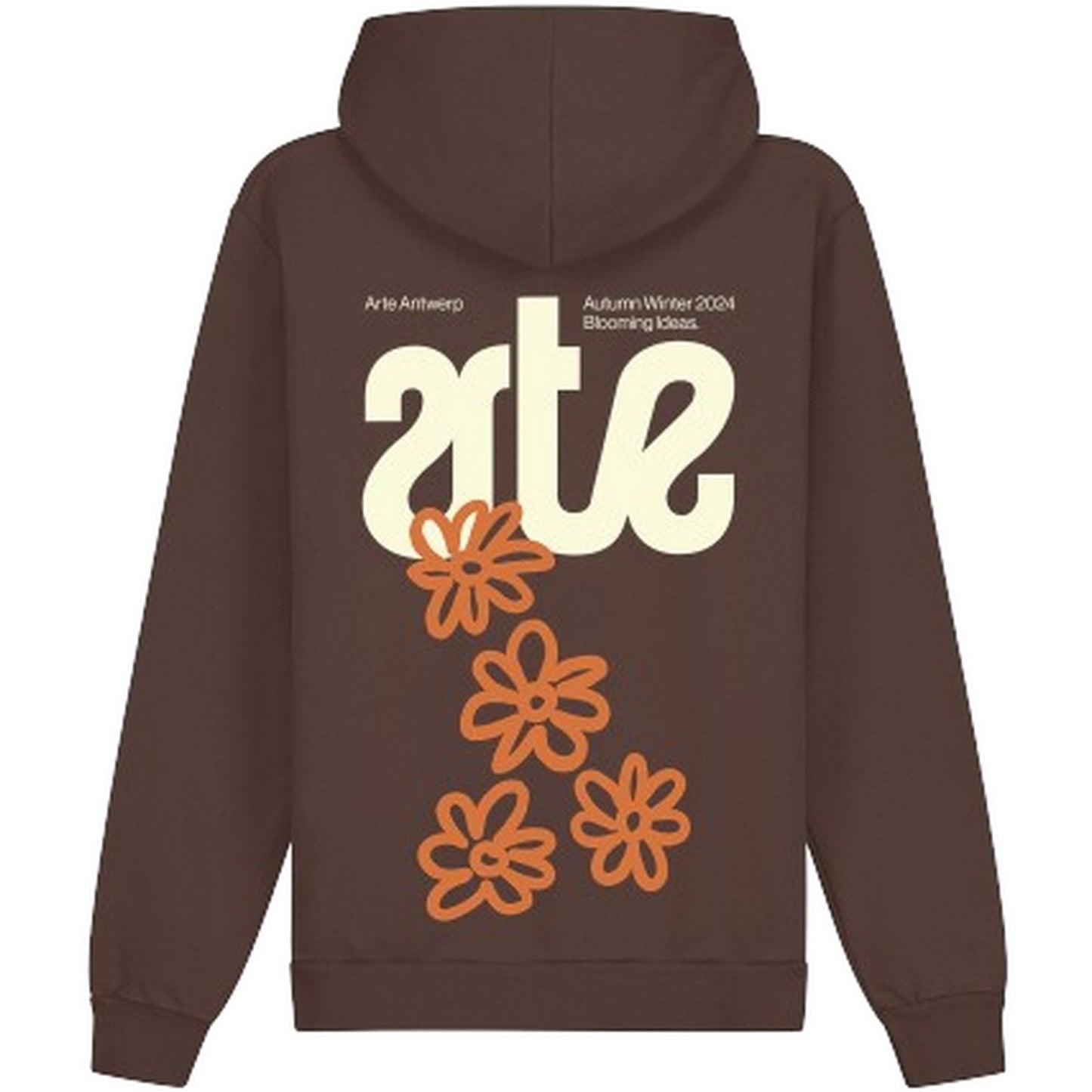 Felpe con cappuccio Uomo Arte Antwerp - Multiple Flowers Hoodie - Marrone