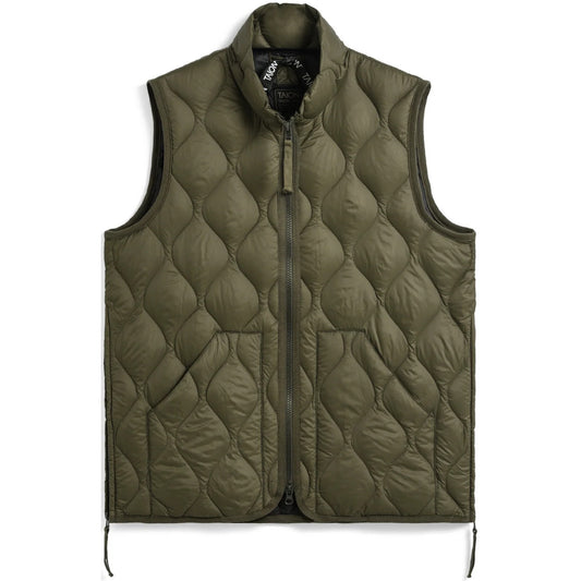 Gilet Unisex Taion - Military Hi Neck W-Zip Down Vest (Soft Shell) - Verde