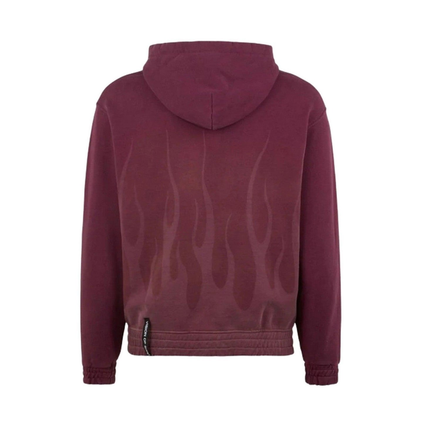 Felpe con cappuccio Unisex Vision of Super - Grape Wine Hoodie With Corrosive Flames - Viola