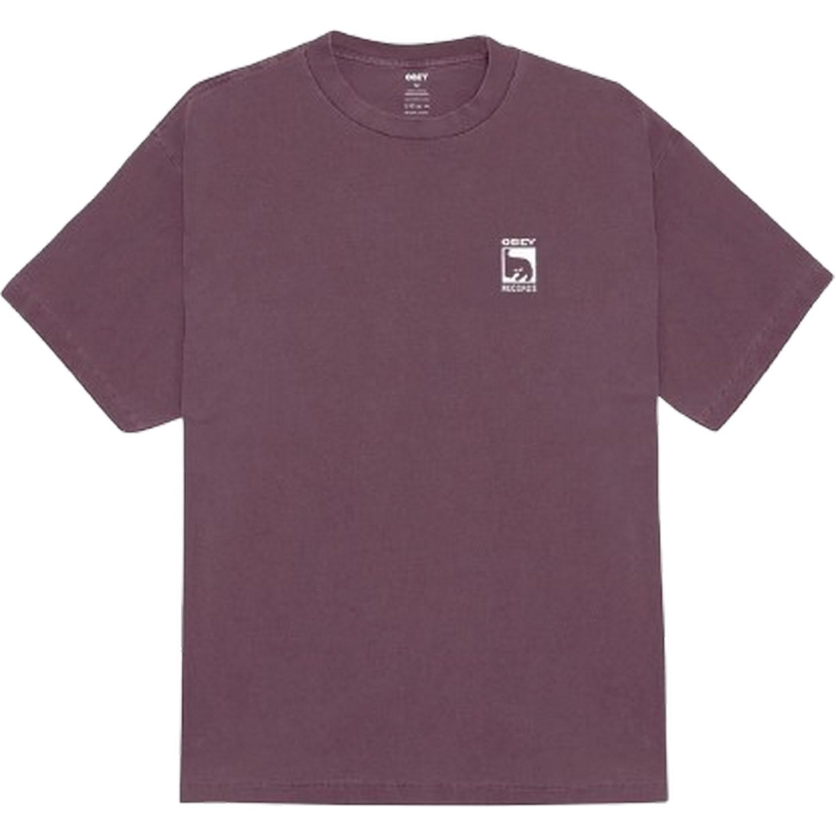 T-shirt Uomo Obey - Obey Records Icon Tee - Viola