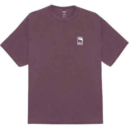 T-shirt Uomo Obey - Obey Records Icon Tee - Viola