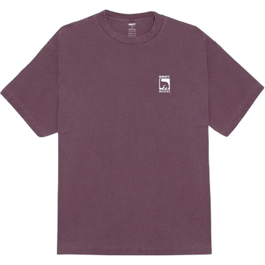 T-shirt Uomo Obey - Obey Records Icon Tee - Viola
