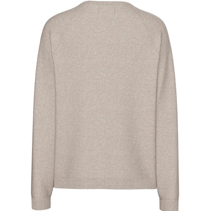 Maglie Donna Pieces - Pcbree Ls O-Neck Knit Noos Bc - Grigio