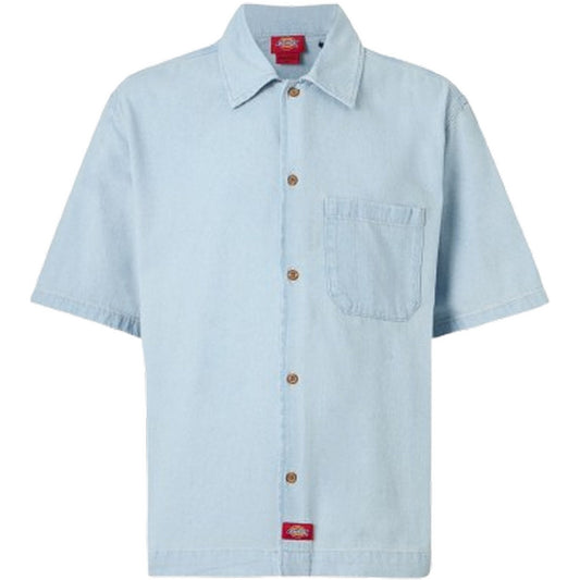 Camicie casual Uomo Dickies - Denim Shirt Ss - Celeste