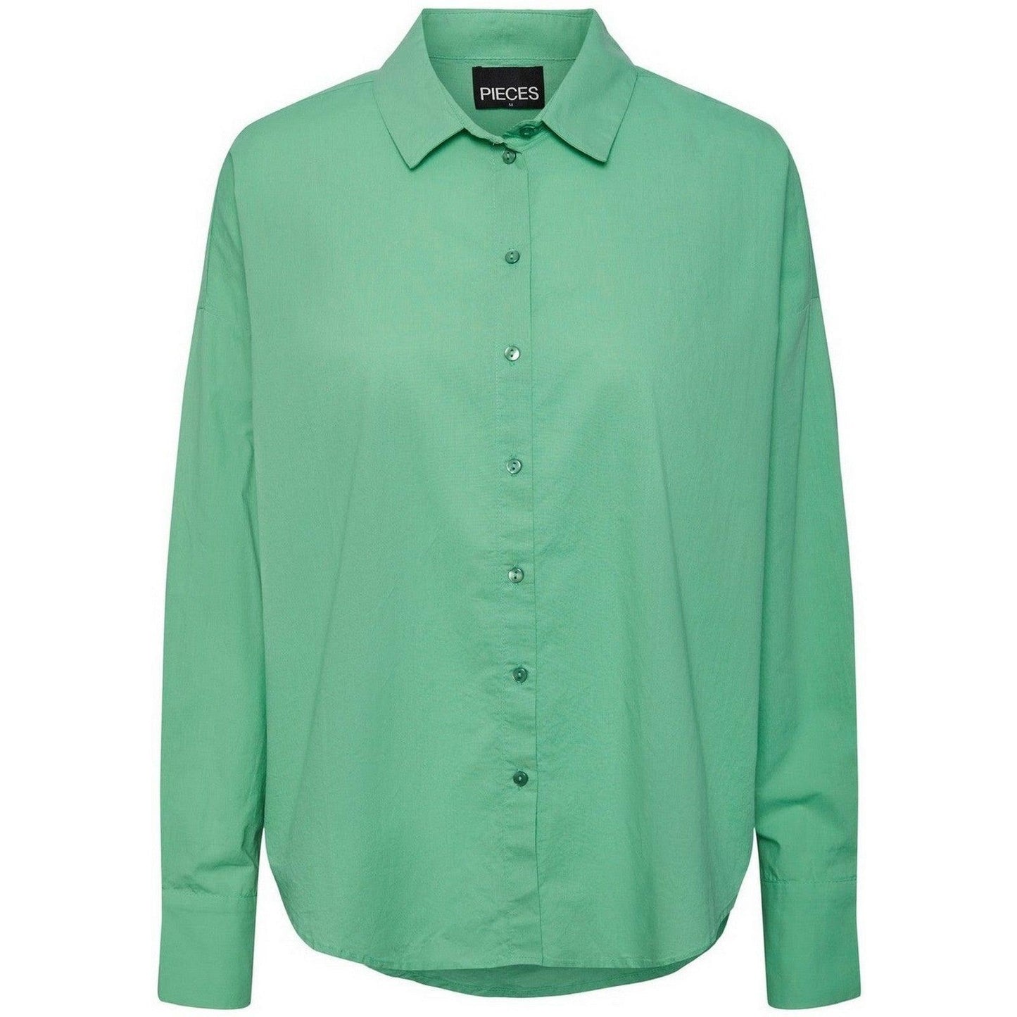 Camicie Donna Pieces - Pctanne Ls Loose Shirt Noos Bc - Verde