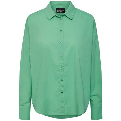 Camicie Donna Pieces - Pctanne Ls Loose Shirt Noos Bc - Verde