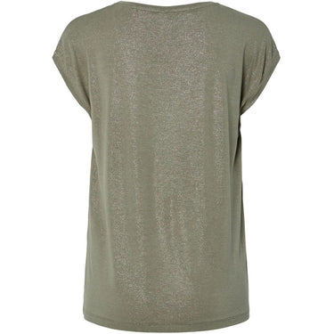 T-shirt Donna Pieces - Pcalice Ss Glitter Tee Jrs Noos Bc - Verde