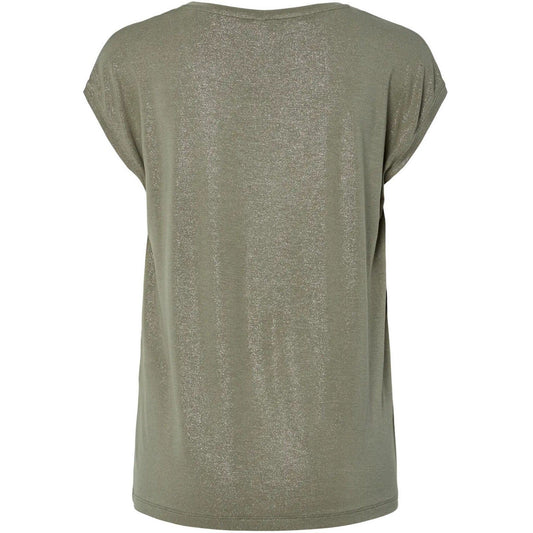 T-shirt Donna Pieces - Pcalice Ss Glitter Tee Jrs Noos Bc - Verde