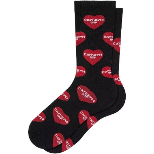 Calze Uomo Carhartt Wip - Heart Logo Socks - Nero