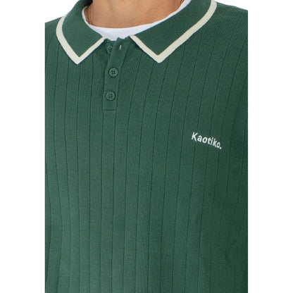 Polo a manica lunga Uomo Kaotico - Sweater Polo Kaotiko - Verde
