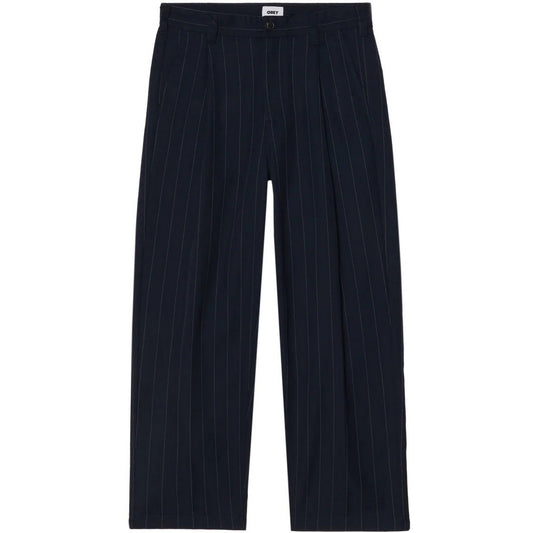 Pantaloni Uomo Obey - Dean Stripe Pleated Pant - Blu