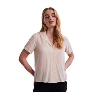Camicie Donna Pieces - Pcolvia Ss Top Noos - Beige