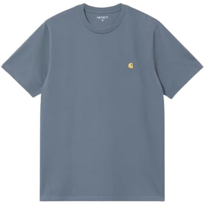 T-shirt Uomo Carhartt Wip - S/S Chase T-Shirt - Celeste