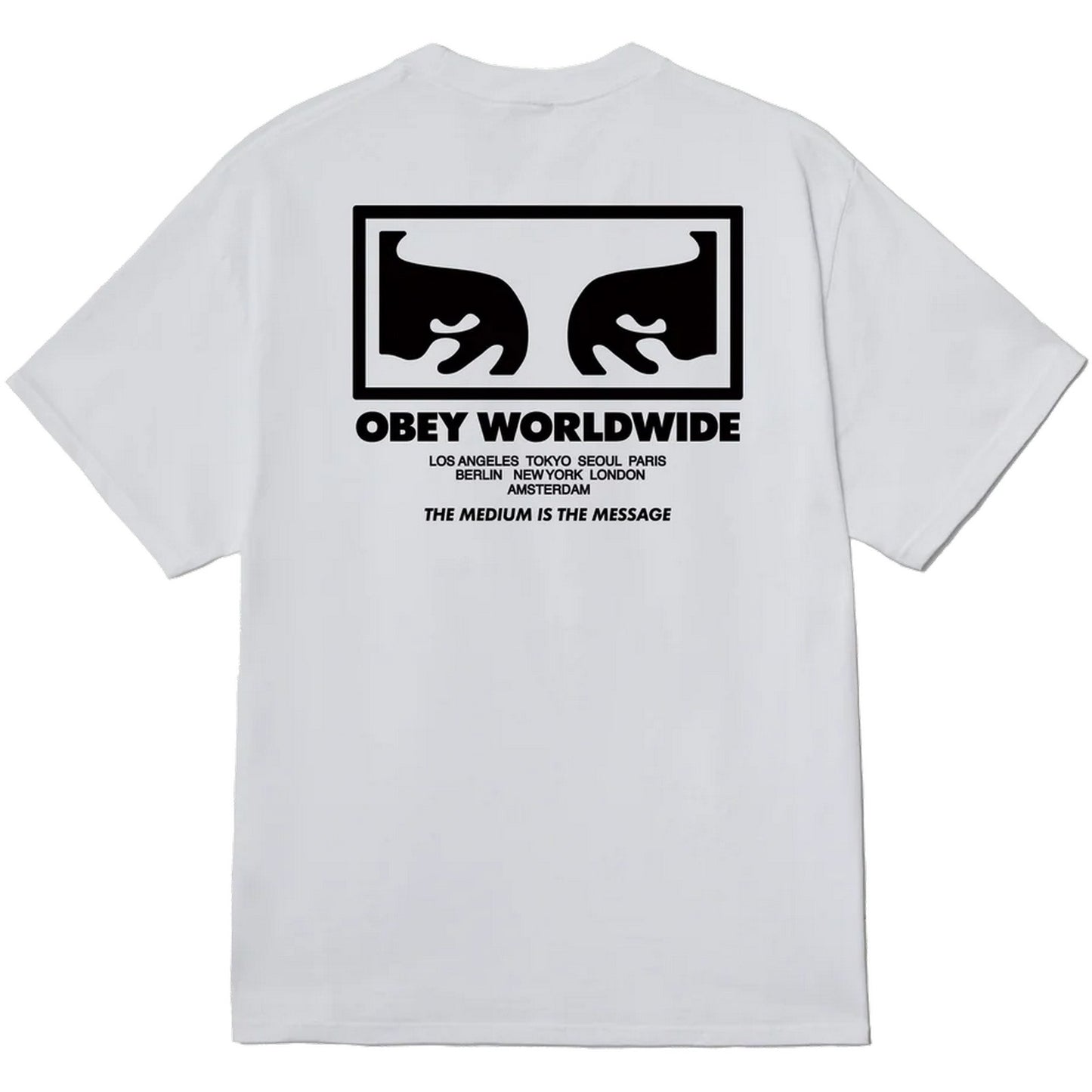 T-shirt Uomo Obey - Obey The Medium Is The Message Tee - Bianco