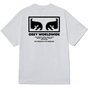 T-shirt Uomo Obey - Obey The Medium Is The Message Tee - Bianco