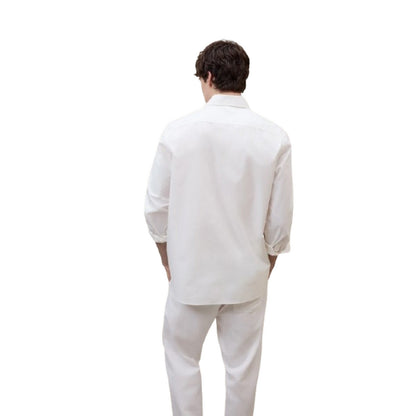 Camicie casual Uomo Ecoalf - Alfredo Linen Stripes Shirt Man - Bianco
