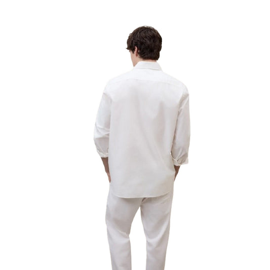 Camicie casual Uomo Ecoalf - Alfredo Linen Stripes Shirt Man - Bianco