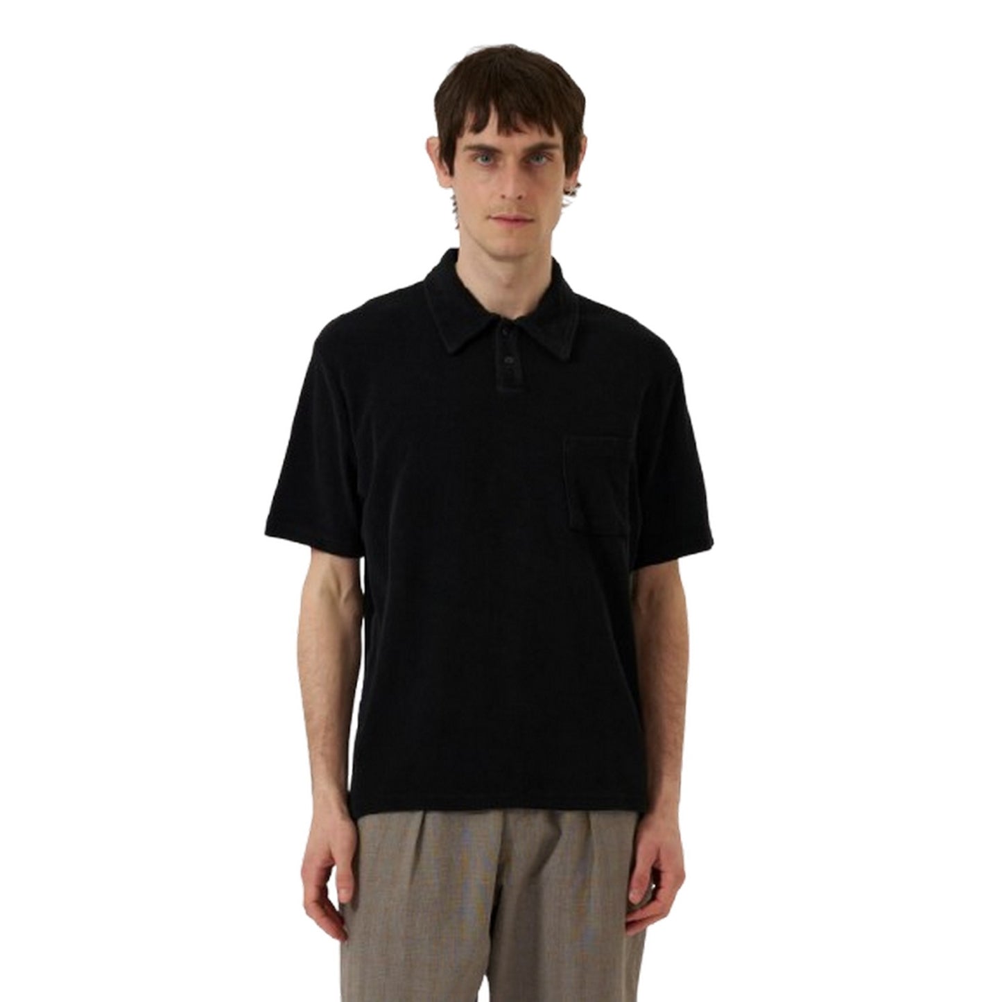 Polo Uomo Universal Works - Newlyn Polo - Nero