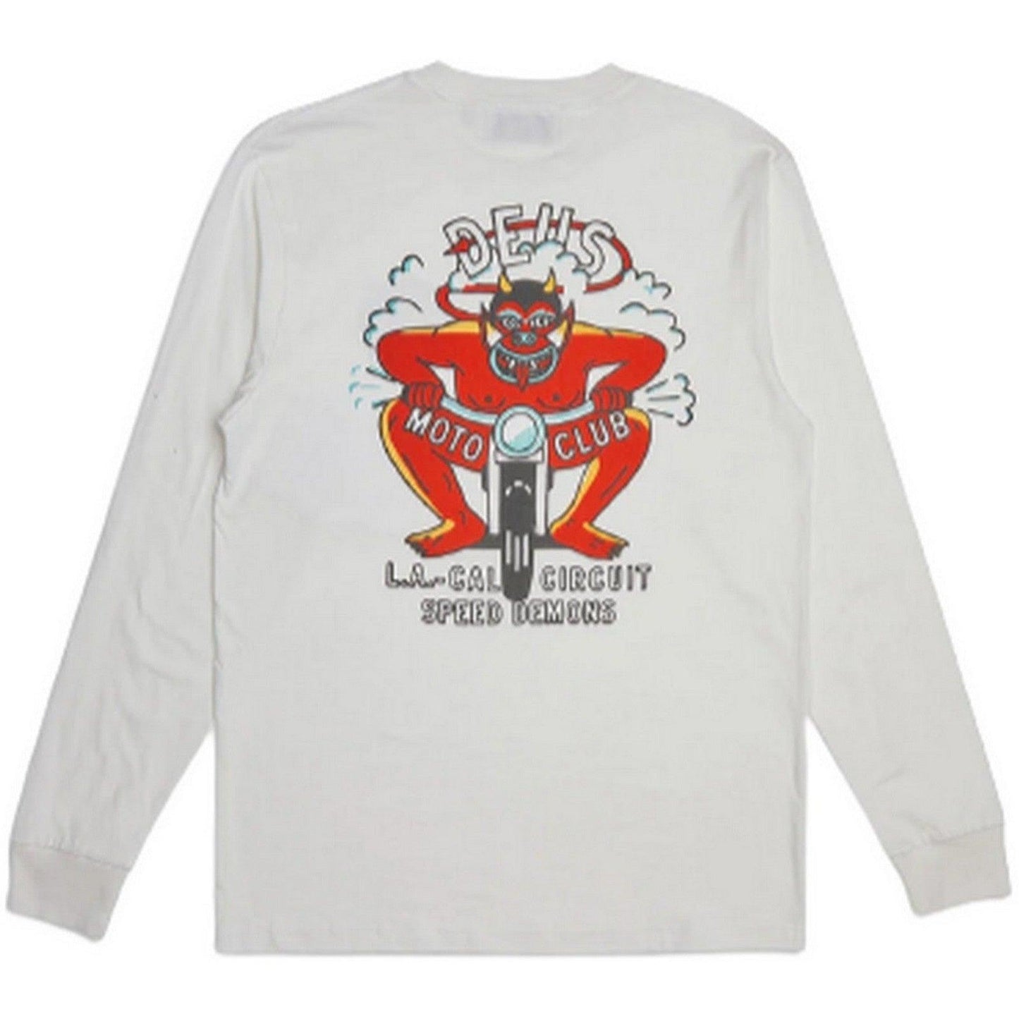 T-shirt Uomo Deus Ex Machina - Riding Hot Ls Tee - Bianco