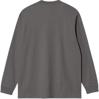 Maglie a manica lunga Uomo Carhartt Wip - L/S American Script T-Shirt - Grigio