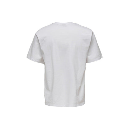 T-shirt Uomo Only & Sons - Onsfred Rlx Ss Tee Noos - Bianco