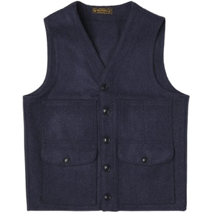 Gilet Uomo Chesapeake's - Chesapeake's Outdoor Heavy Weight Wool vest Oregon - Blu