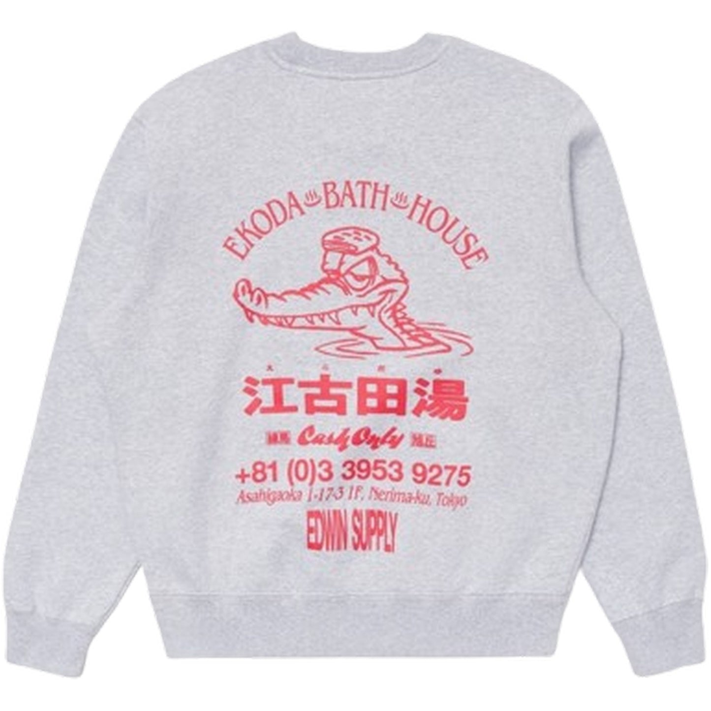 Felpe senza cappuccio Uomo Edwin - Ekoda Bath House Sweat - Grigio