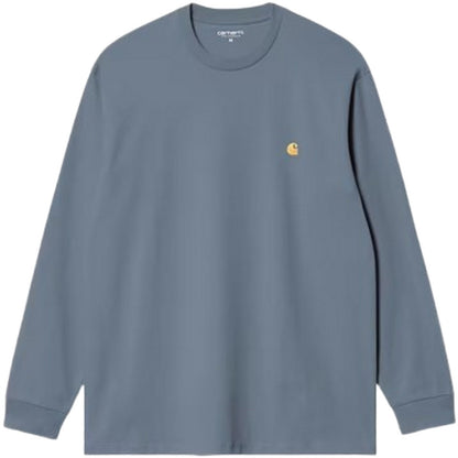 Maglie a manica lunga Uomo Carhartt Wip - L/S Chase T-Shirt - Celeste
