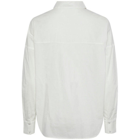Camicie Donna Pieces - Pctanne Ls Loose Shirt Noos Bc - Bianco