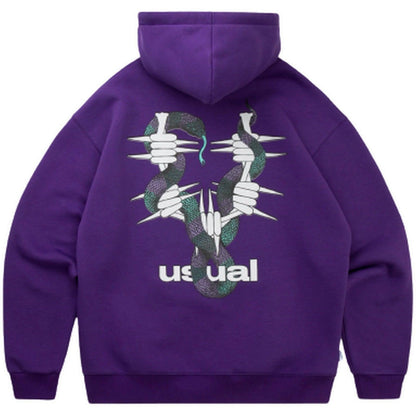 Felpe con cappuccio Uomo Usual - Poison Hoodie - Viola