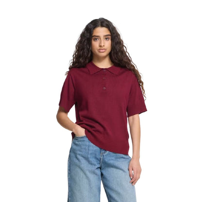 Maglie Donna Ichi - Ihluls Polo Ss - Rosso