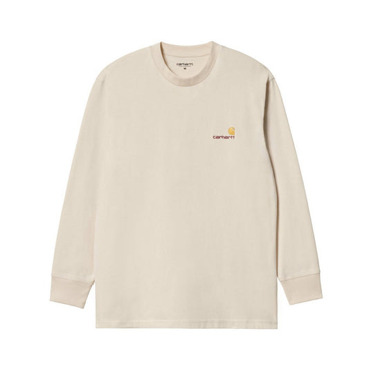 Maglie a manica lunga Uomo Carhartt Wip - L/S American Script T-Shirt - Beige