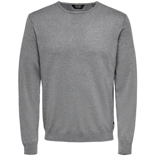 Maglioni Uomo Only & Sons - Onswyler Life Ls Crew Knit Noos - Grigio