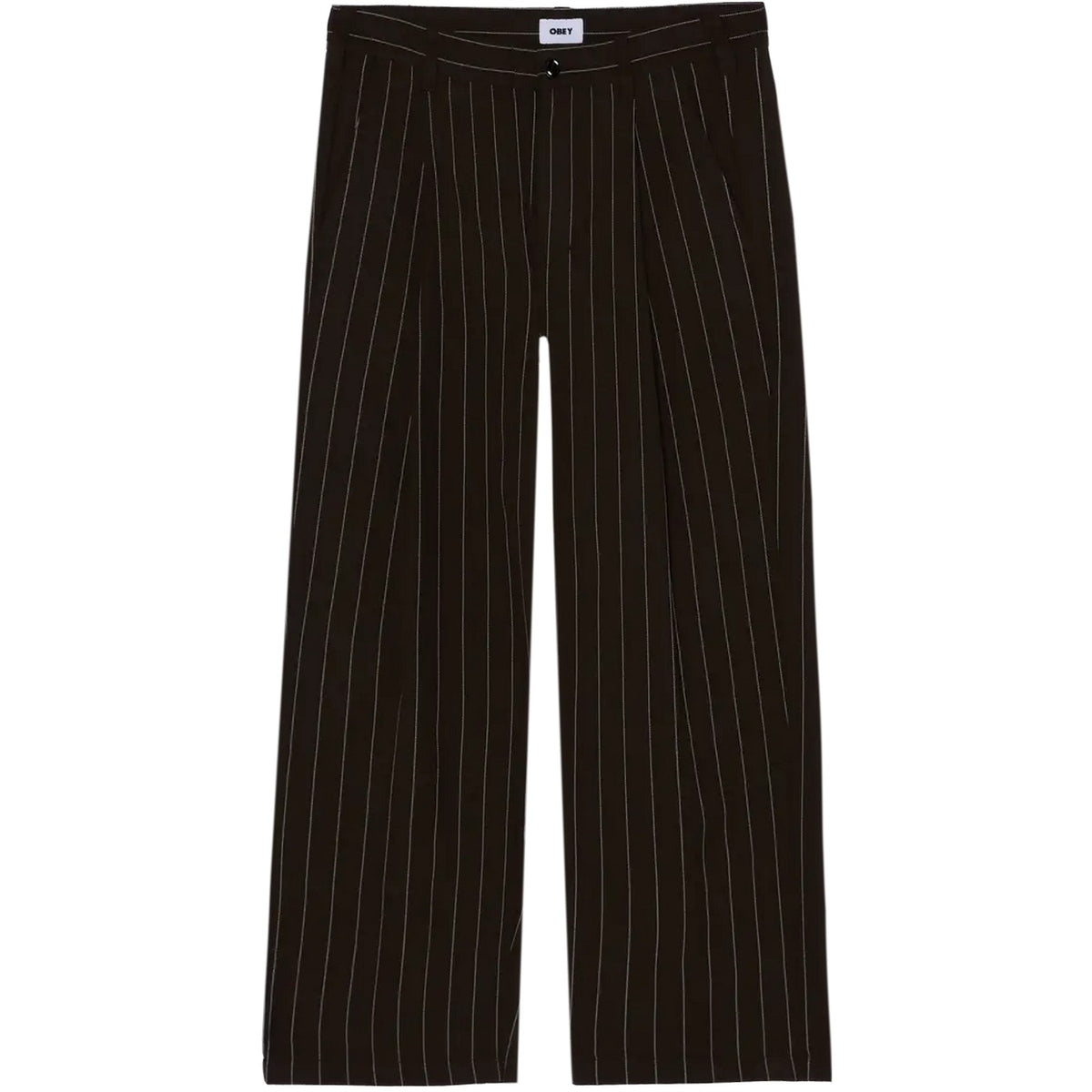 Pantaloni Uomo Obey - Dean Stripe Pleated Pant - Nero